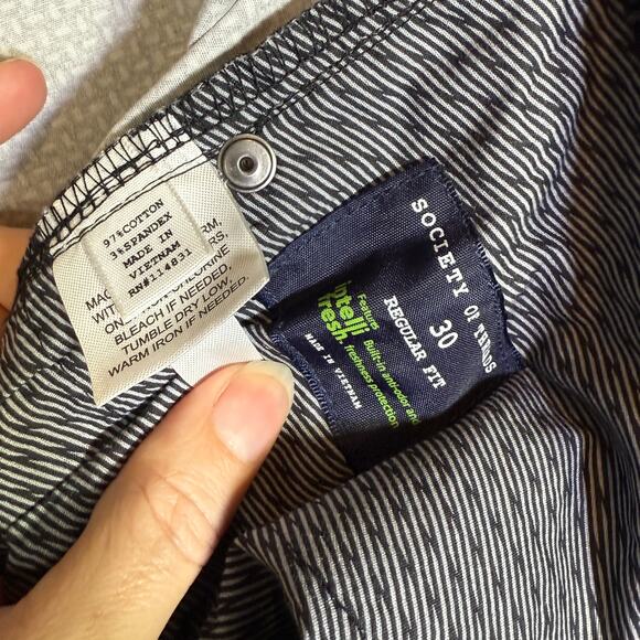 Society of Threads Men's Regular Fit Geo Print 5 Pocket Pants, Black 30R - Picture 8 of 8